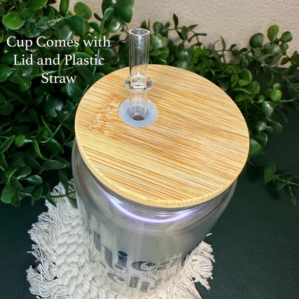 Plant Lady 16 oz Glass Can Cup