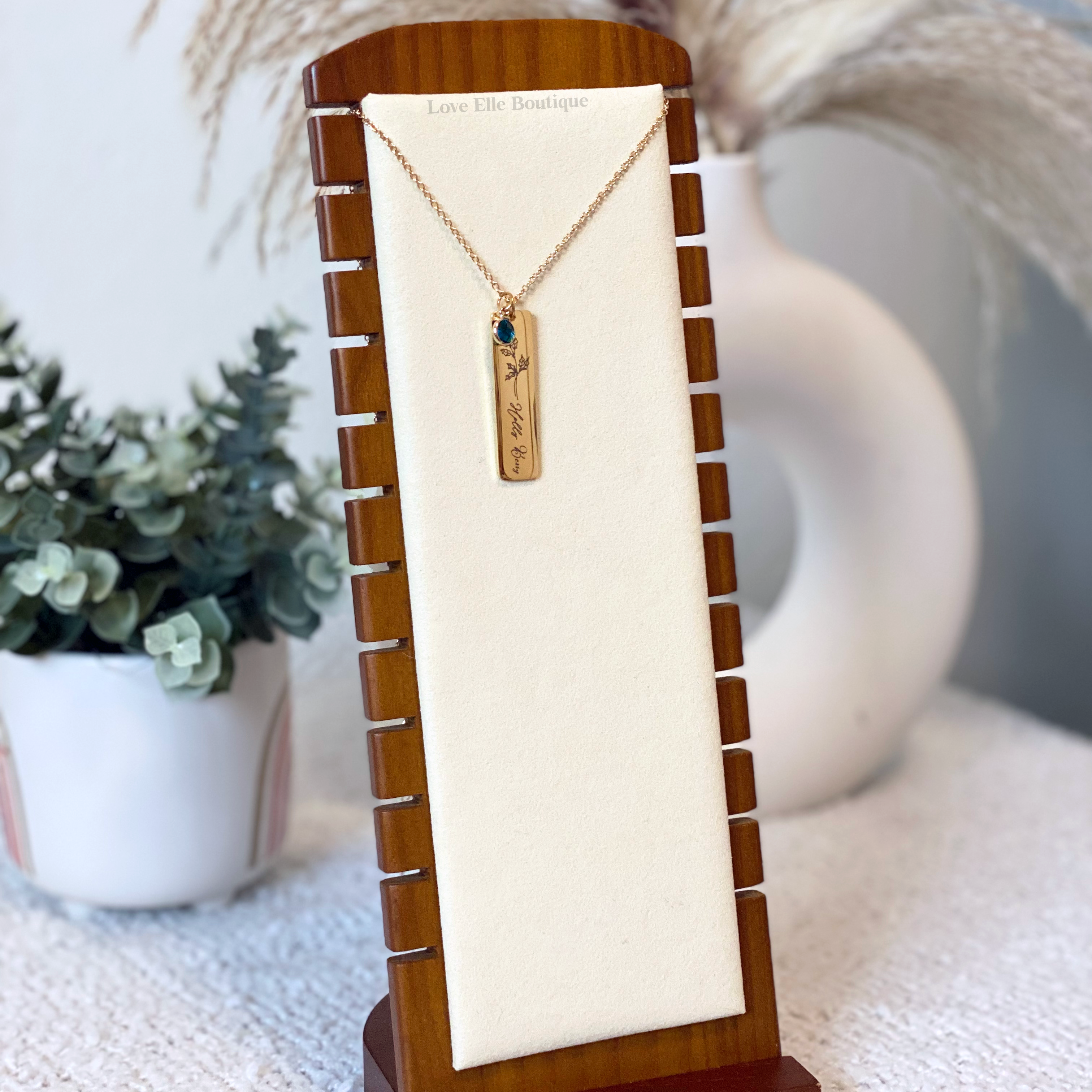 Sterling Silver Vertical Bar Necklace | Love It Personalized