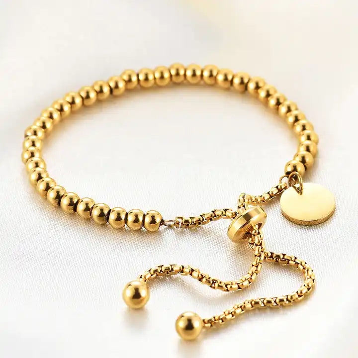 18K Gold Plated Date Charm Bracelet