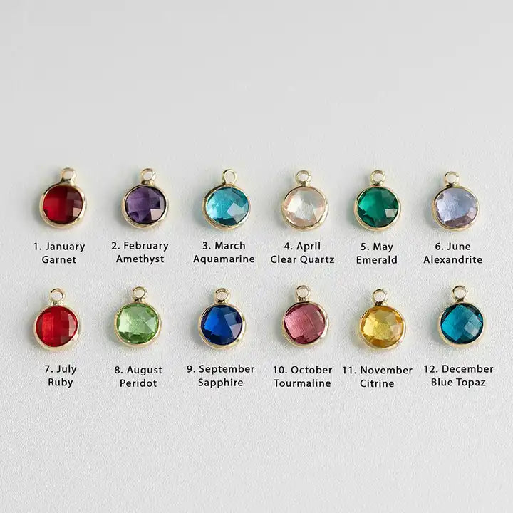 Personalized Birthstone  Circle Necklace