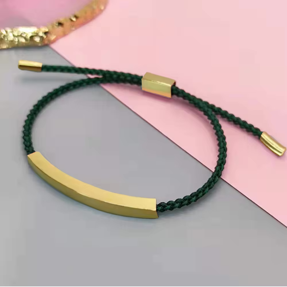 Custom Bar Adjustable Rope Bracelet