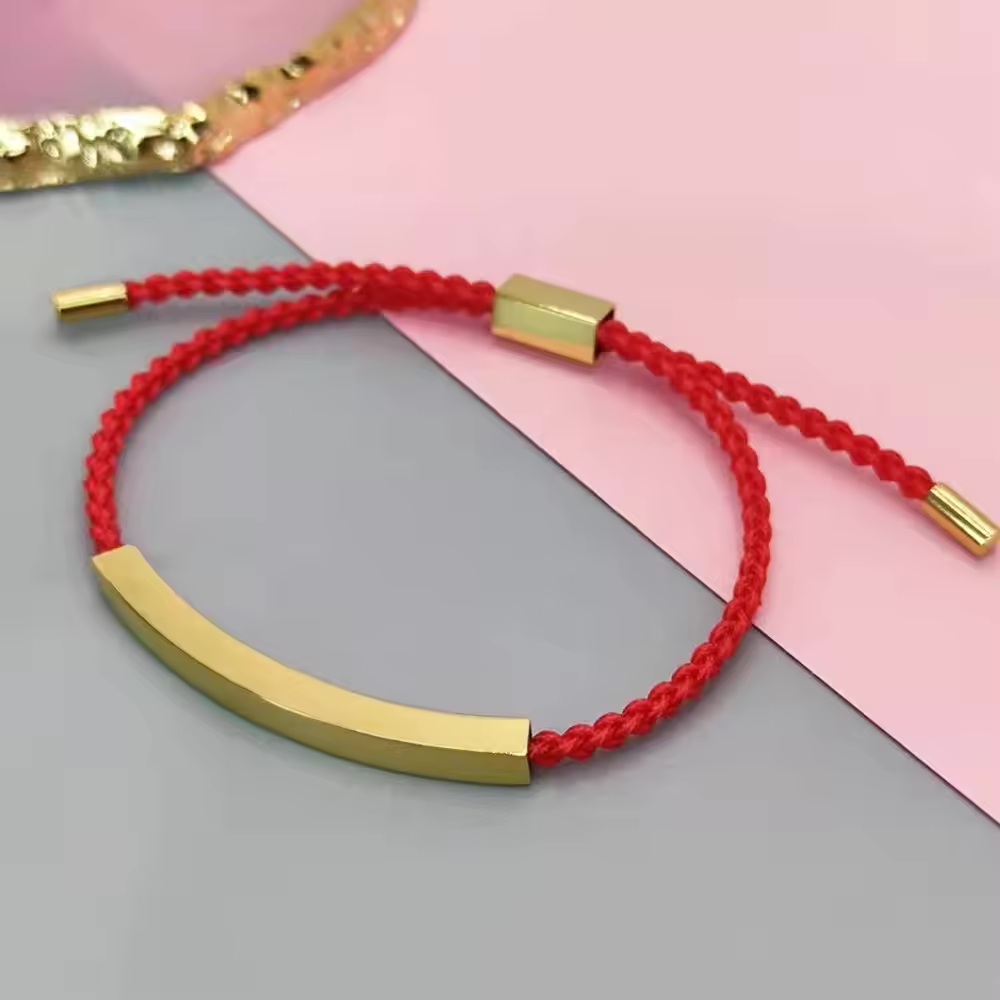 Custom Bar Adjustable Rope Bracelet